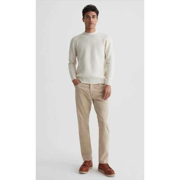 AG Adriano Goldschmied Everett SUD Sueded Slim Straight Pants in Chestnut 29x32